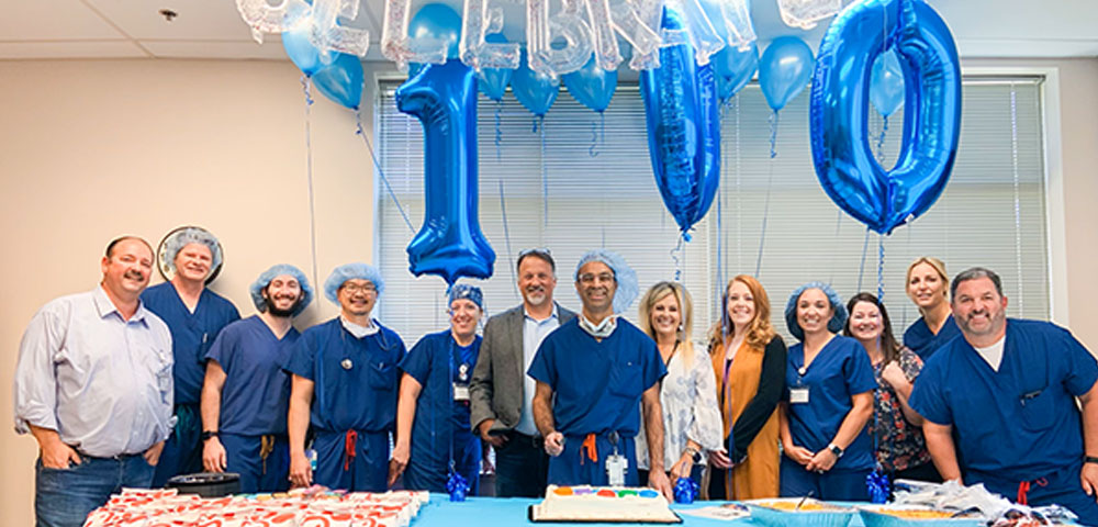 CONGRATULATIONS to Dr. Tharun Karthikeyan on the completion of his 100th ROSA Robotics Knee surgery today!